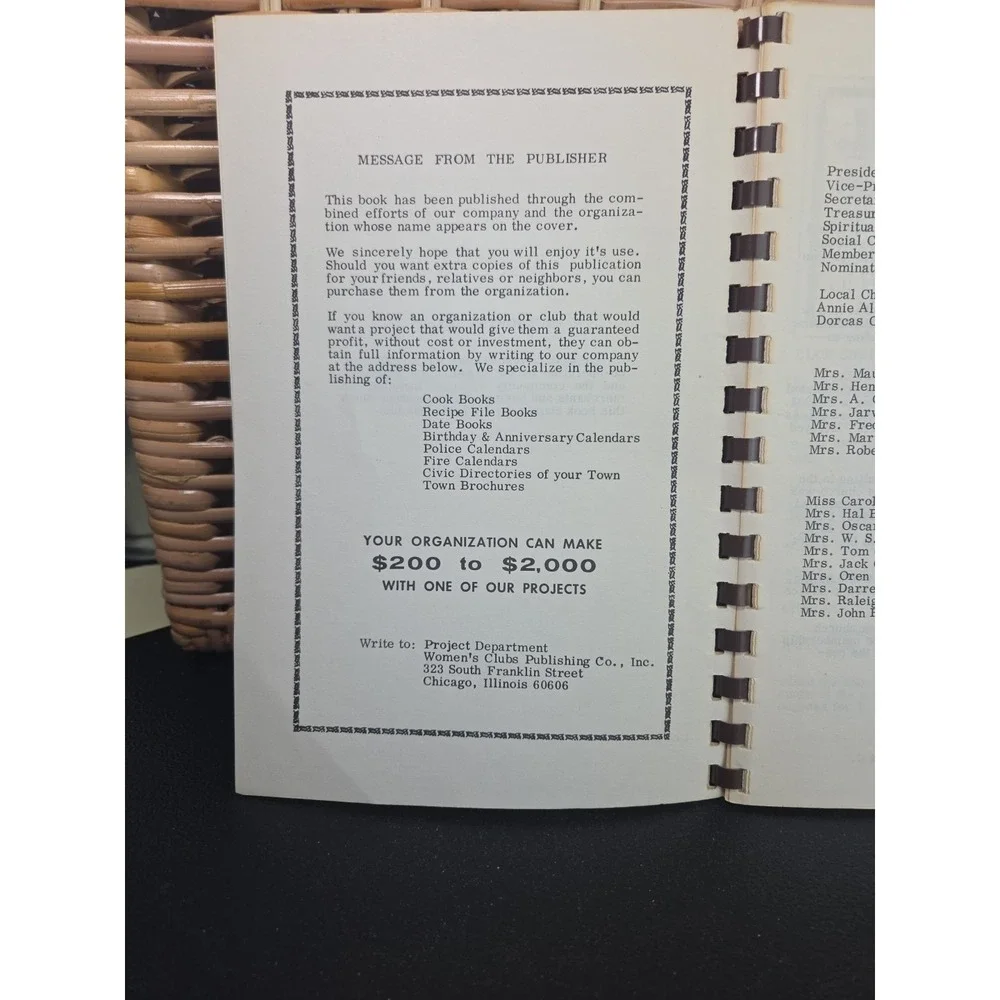 Clemmons‎ United Methodist Church Cookbook Vintage Clemmons, North Carolina